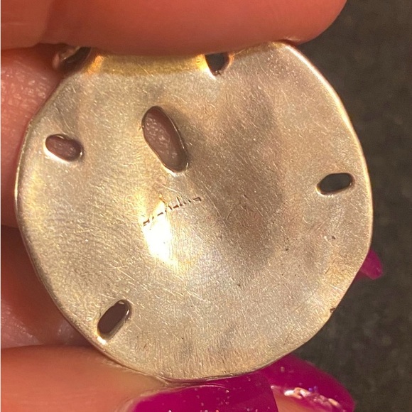 Sterling Sand Dollar Necklace 🌻 - Picture 6 of 7